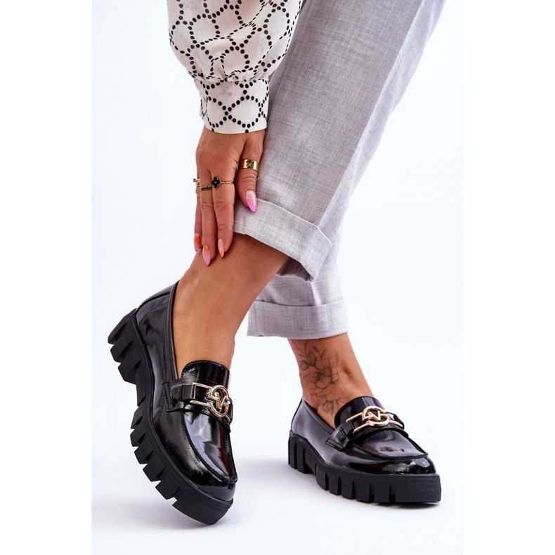 Vinceza Lakatut Naisten Loafers Musta Sanvi 2