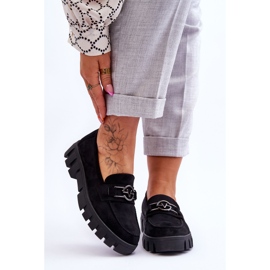 Vinceza Mokkanahka Naisten Loafers Musta Sanvi 1