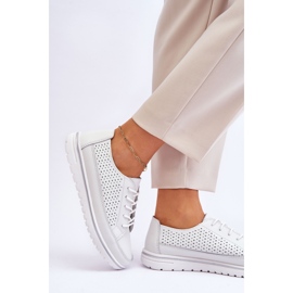 Vinceza Naisten nahkaiset urheilukengät lenkkarit Valkoinen Elami 2