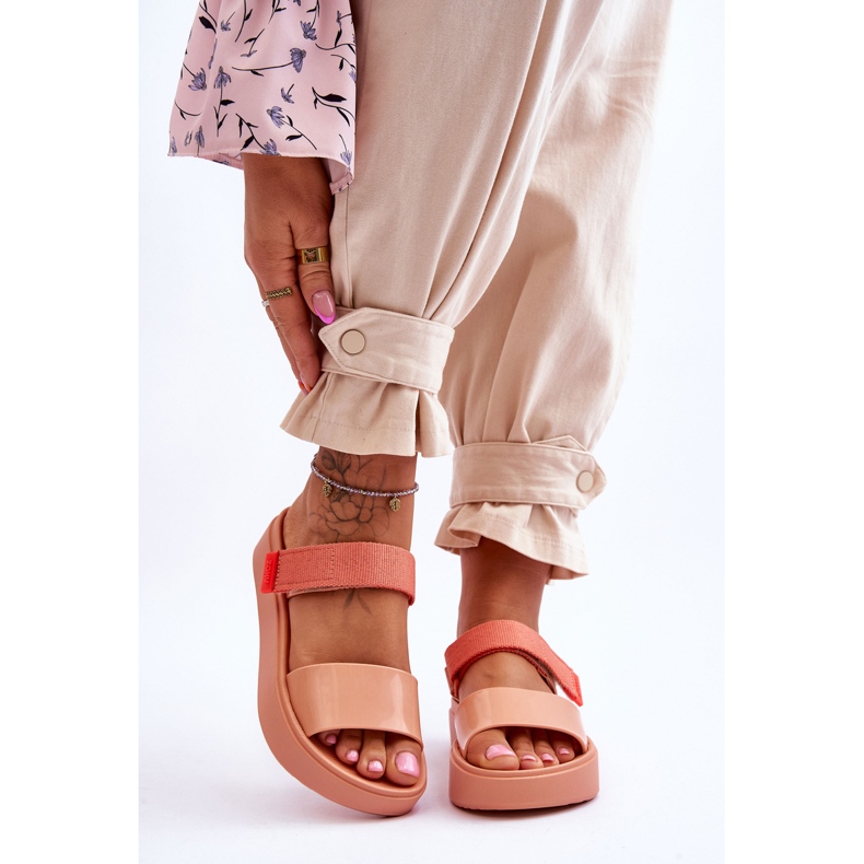 Vegaaniset tarranauhasandaalit ZAXY HH285283 oranssi 1