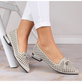 Naisten harjakattoiset kärkikengät Jezzi ASA178-5 hopea 1