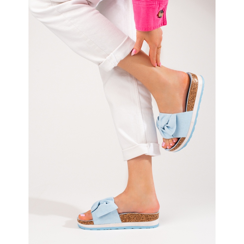 Naisten mokkanahkaiset tossut Vinceza siniset sininen 2