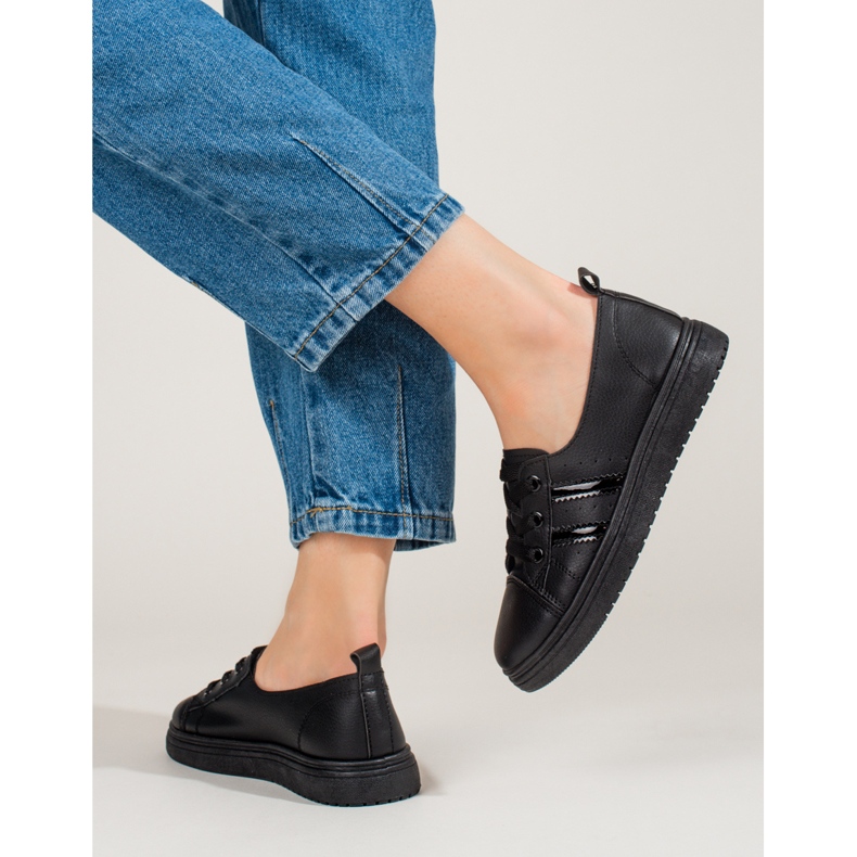 Naisten urheilukengät Shelovet mustat tennarit 2