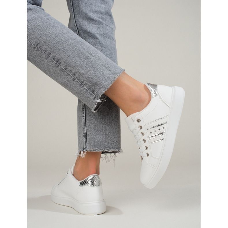 Klassiset naisten urheilukengät valkoiset Shelovet valkoinen 2