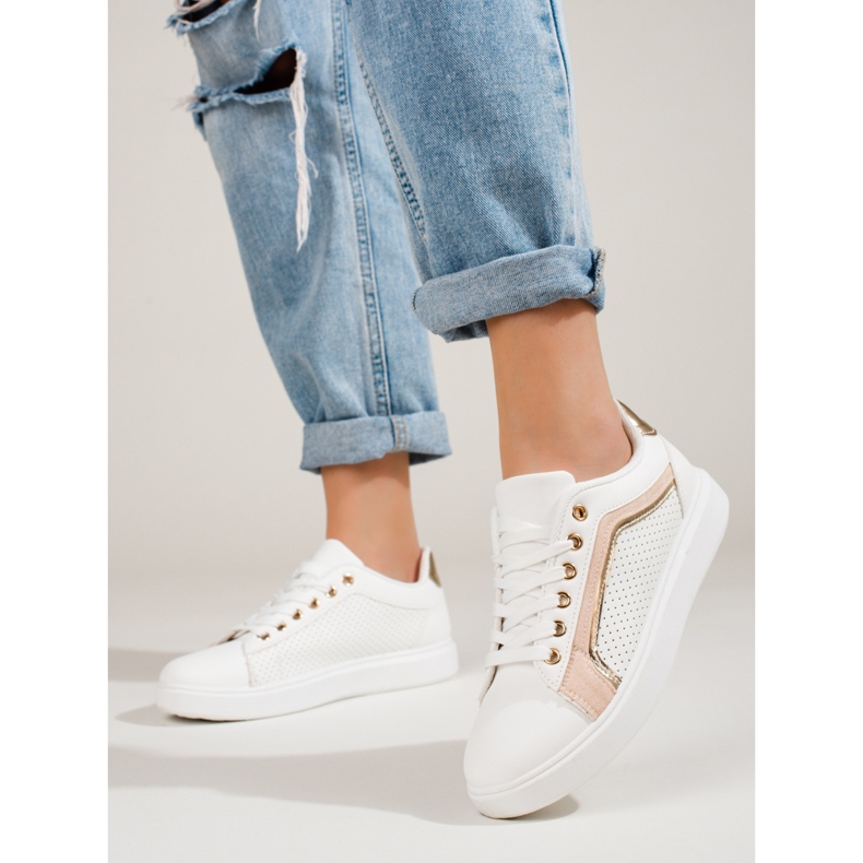 Klassiset naisten urheilukengät valkoiset Shelovet valkoinen 1