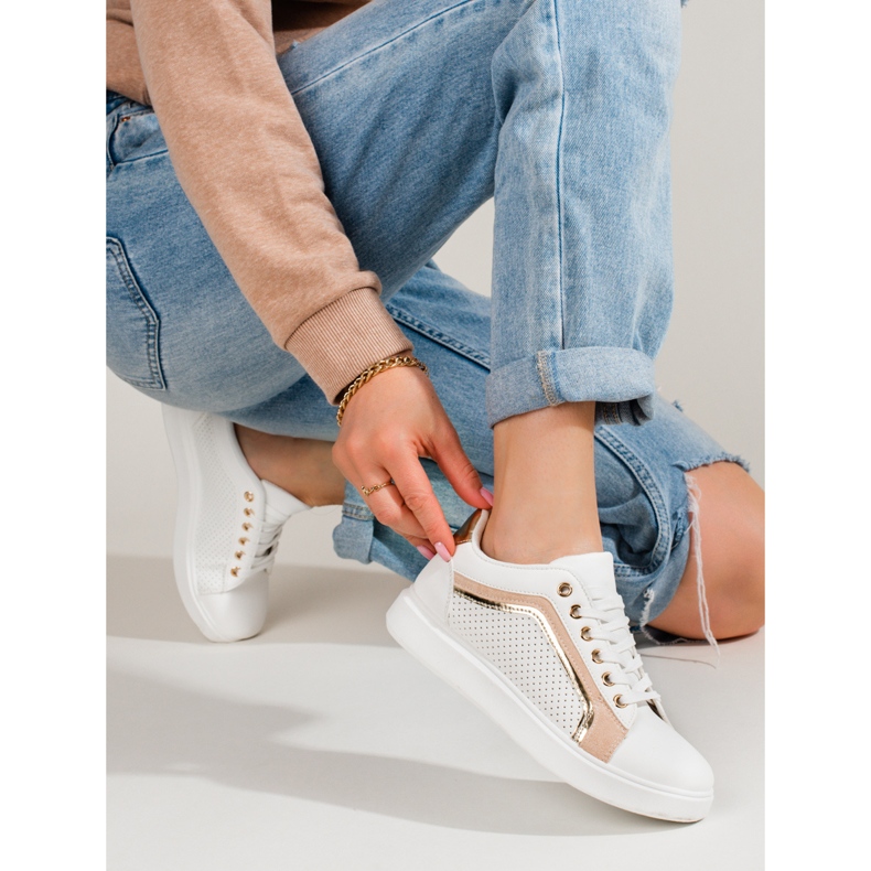 Klassiset naisten urheilukengät valkoiset Shelovet valkoinen 2