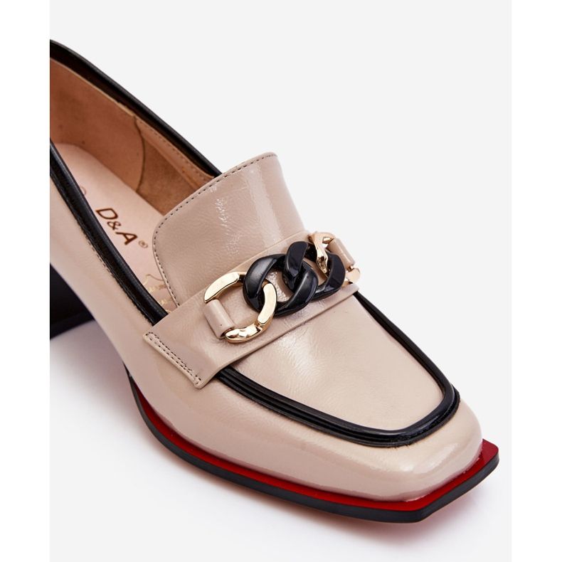 S.Barski Mukavat matalakorkoiset pumput beige Valenti musta 1