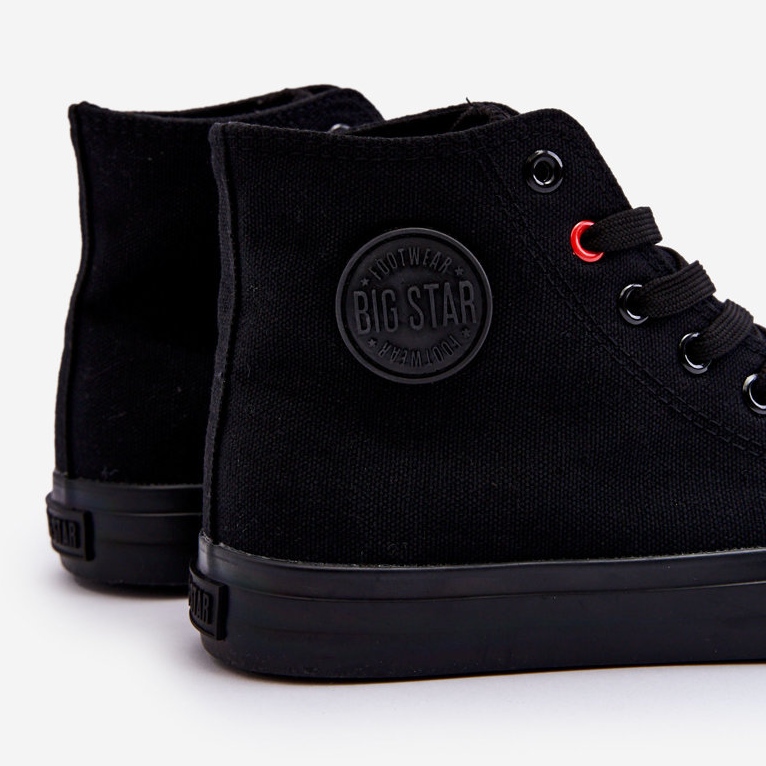 Naisten klassiset korkeat tennarit Big Star T274033 musta 1