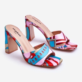 FS1 Naisten kuviolliset korkokengät, sininen Adelise beige punainen vaaleanpunainen 1