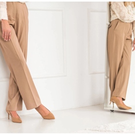 Marco Shoes Nappan nahkaiset korkokengät beige 1