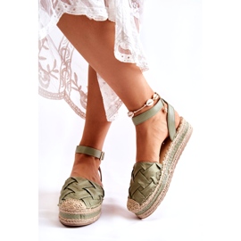 Sweet Shoes Naisten Espadrillesandaalit Green Susane -tasolla vihreä 2