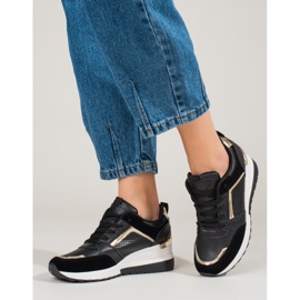 Naisten mustat Shelovet wedge -lenkkarit 1