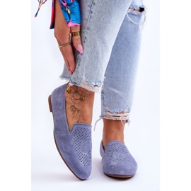 S.Barski Mokkanahkaiset mukavat siniset Giovana-loaferit sininen 2