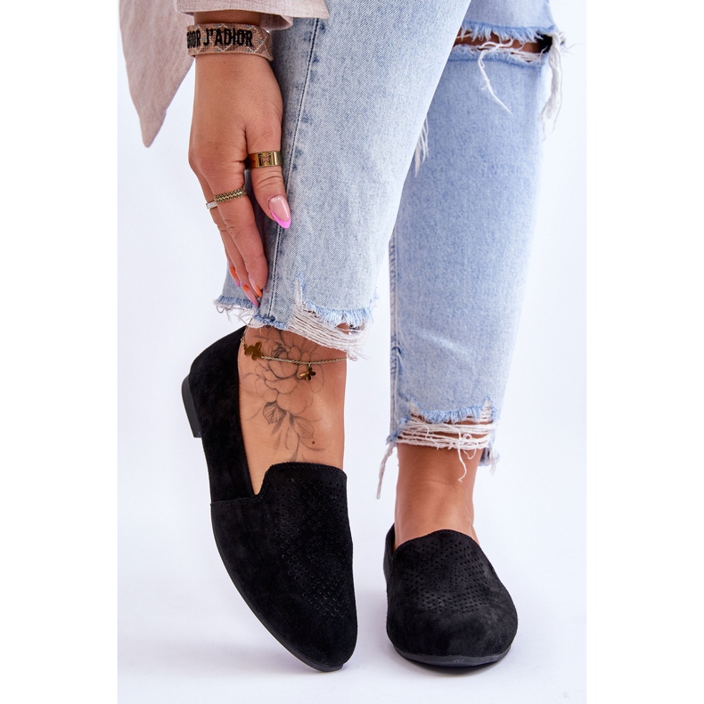 S.Barski Mokkanahkaiset mukavat loaferit, musta Giovana 1