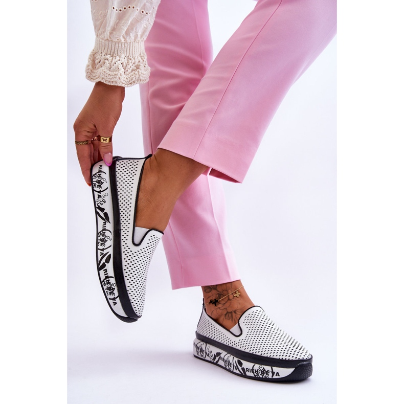 S.Barski Naisten harjakattoiset nahkalenkkarit, valkoinen Sorito 2