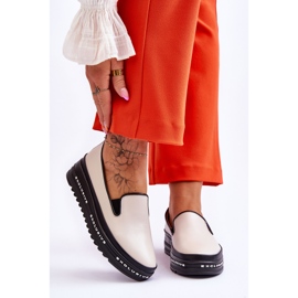 S.Barski Madeline Beiget nahkaiset Slip-On tennarit 1