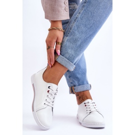 S.Barski Naisten nahkalenkkarit, valkoiset Renes valkoinen 2