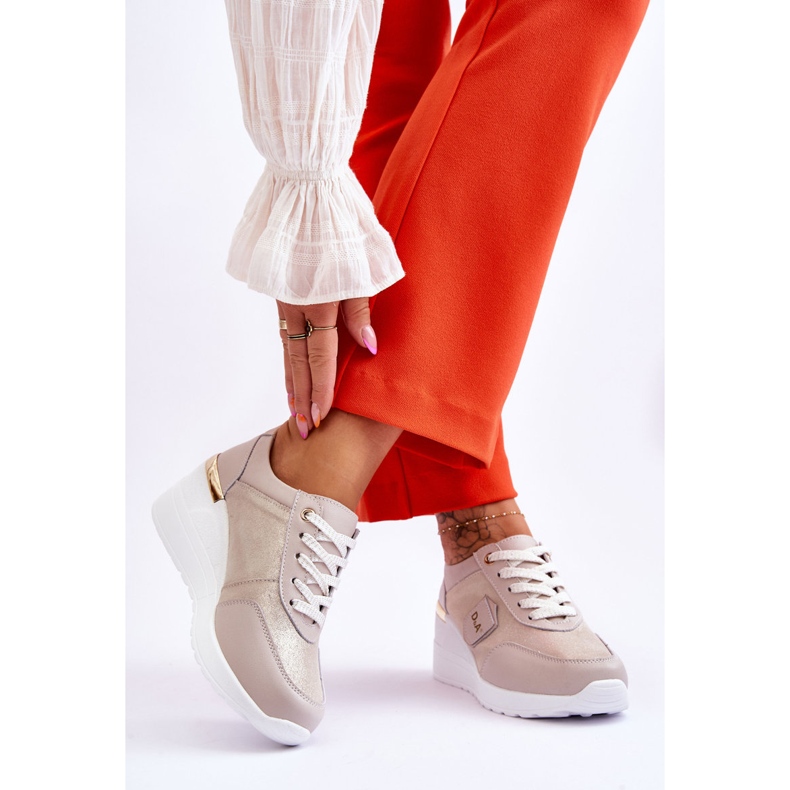 S.Barski Naisten nahkaiset lenkkarit, kultaiset Beatris kultainen 2