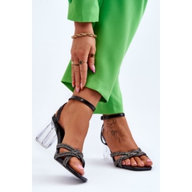 S.Barski Sandaalit Läpinäkyvässä Tangossa Musta Randy 2