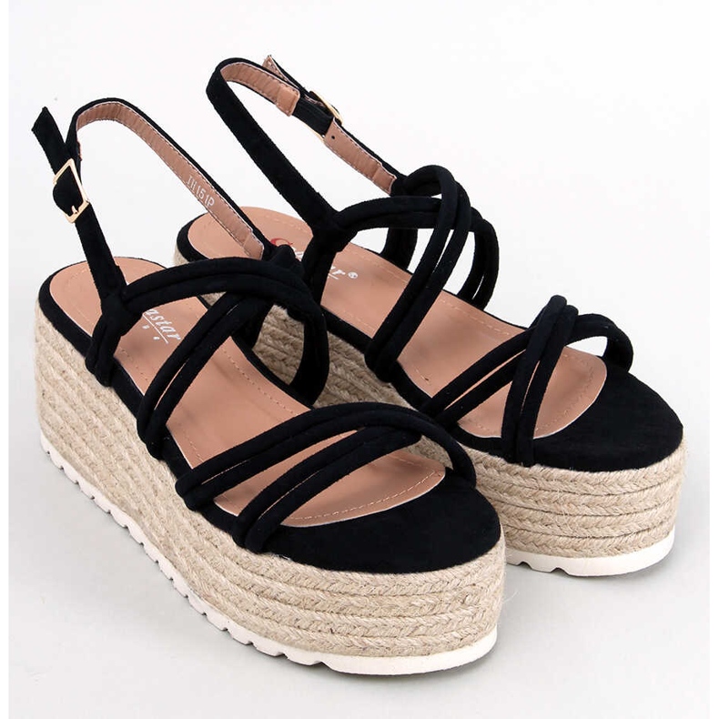 Seastar Altman Black wedge espadrillit musta 1