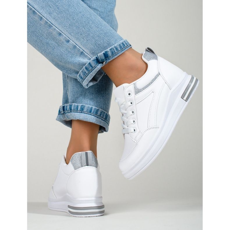 Shelovetin valkoiset lenkkarit, joissa on piilokiila valkoinen 1