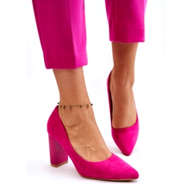Seastar Suede Pumps On A Muodikas Heel Fuchsia Estellia vaaleanpunainen 5