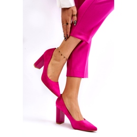Seastar Suede Pumps On A Muodikas Heel Fuchsia Estellia vaaleanpunainen 3