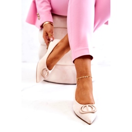 Naisten mokkanahkabaleriinit kevyellä kerjäläisellä beige 4