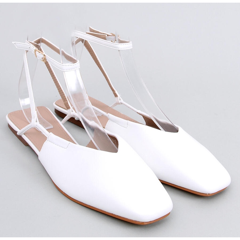 BM Gianna Whiten avokorkoinen ballerina valkoinen 1