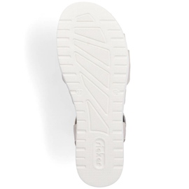 Mukavat naisten slip-on sandaalit joustavalla ekru Rieker V5052-80 beige 10