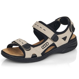 Mukavat naisten urheilusandaalit tarranauhalla beige Rieker 64582-60 6