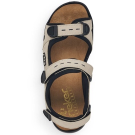 Mukavat naisten urheilusandaalit tarranauhalla beige Rieker 64582-60 8