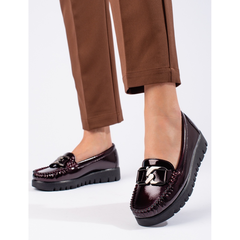 W. Potocki Lakatut naisten housut Potocki burgundia punainen 2