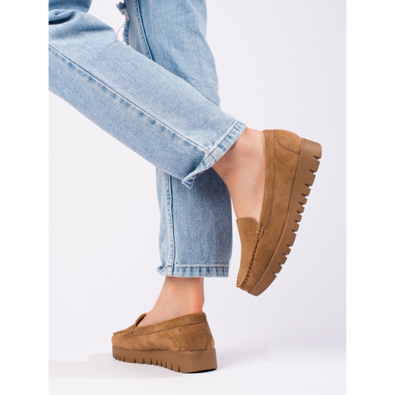 W. Potocki Potockin beige-mokkasiinit paksupohjaisilla 2