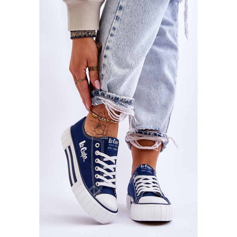 Naisten tennarit alustalla Lee Cooper LCW-23-31-1803L laivastonsininen 1