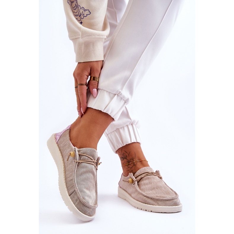 PM1 Naisten Slip-on Canvas-lenkkarit beige Kenza 2