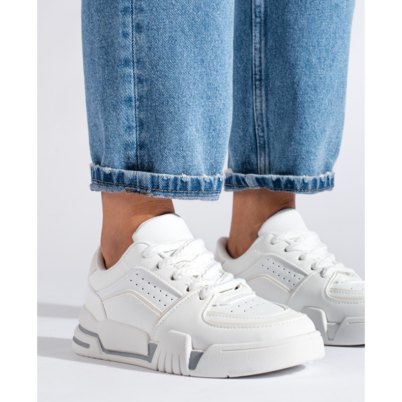 Naisten valkoiset Shelovet-lenkkarit valkoinen 2