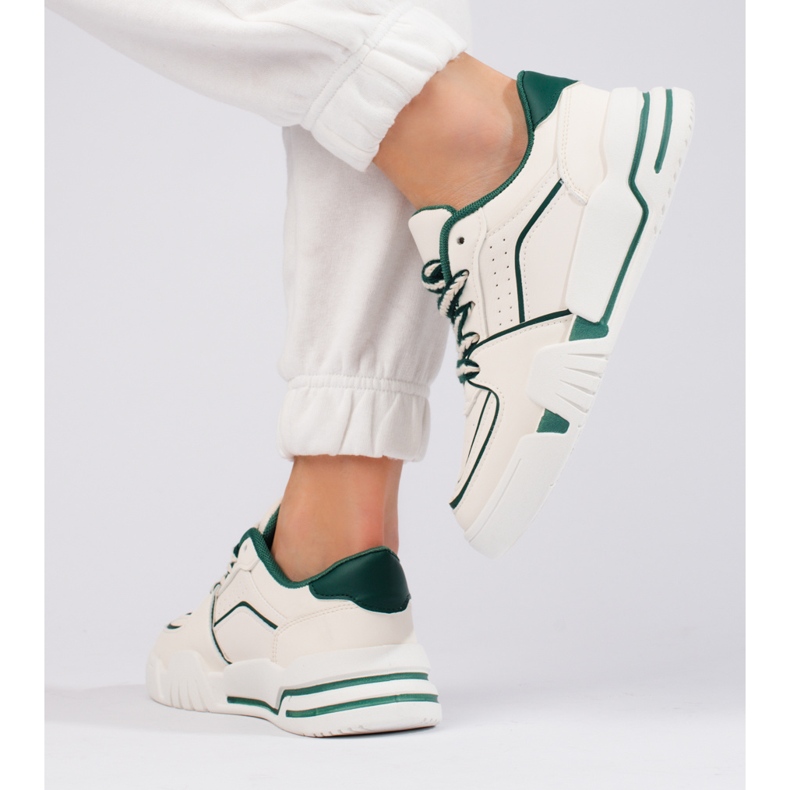 Naisten valkoiset Shelovet-lenkkarit valkoinen 2