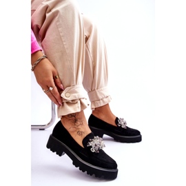 FB2 Naisten koristeelliset loaferit, musta Brenda 5