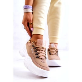 Naisten urheilukengät Sneakers Big Star JJ274A222 Beige 2