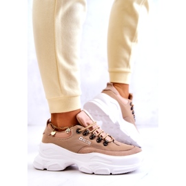 Naisten urheilukengät Sneakers Big Star JJ274A222 Beige 3