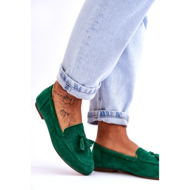 Belluci Suede Classic Loafers hapsuilla Green Averil vihreä 3