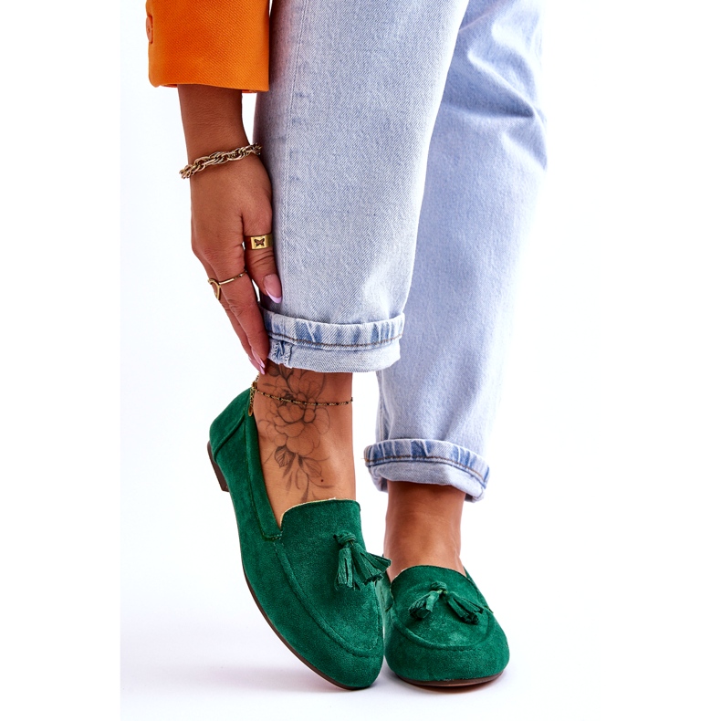 Belluci Suede Classic Loafers hapsuilla Green Averil vihreä 1