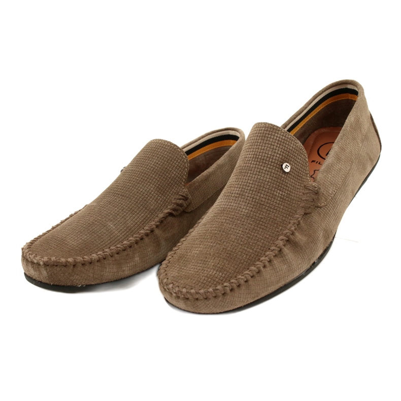Filippo Beige miesten mokasiinit, mokkanahka, MP923/23 TP, beige 3
