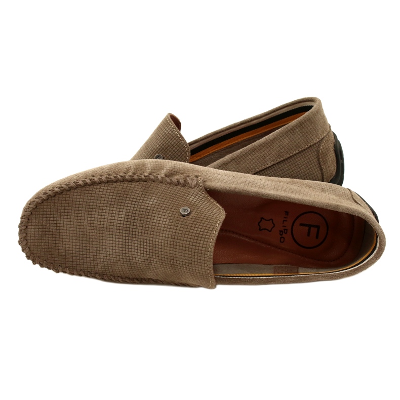 Filippo Beige miesten mokasiinit, mokkanahka, MP923/23 TP, beige 5