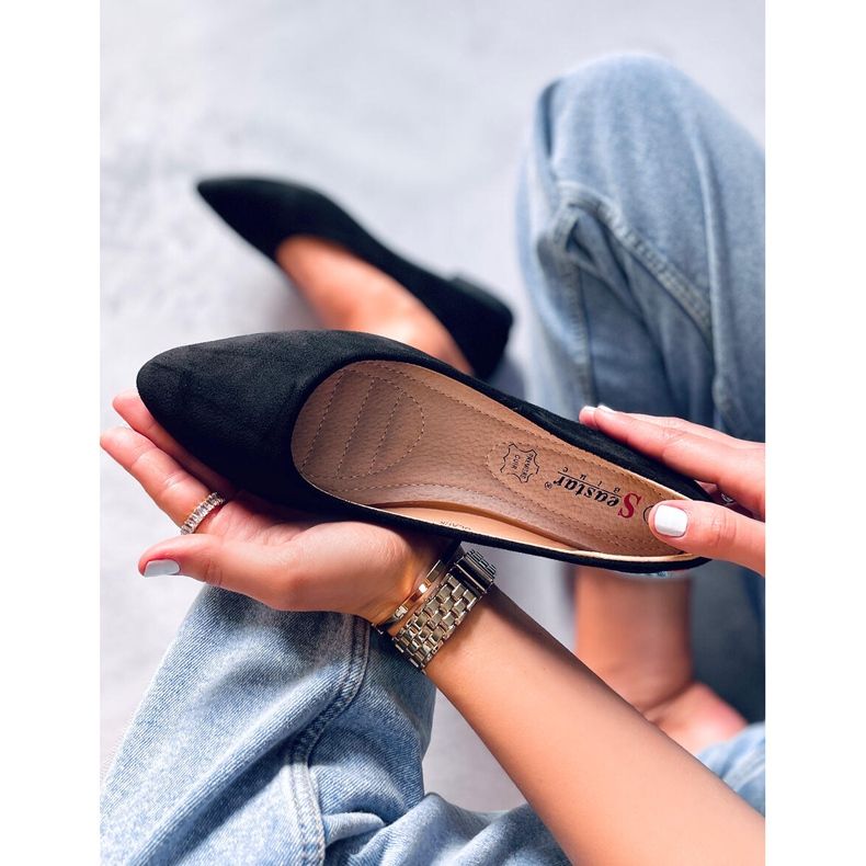 BM Balerinat nahkaisella Keys Musta sisäosa 1