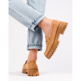 Shelovetin naisten ruskeat mokkahousut, joissa paksu pohja 1