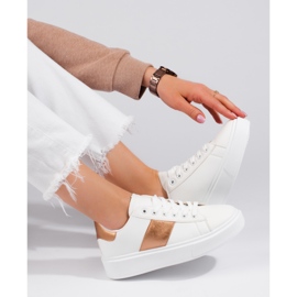 Valkoiset naisten tennarit Shelovet-alustalla valkoinen 2