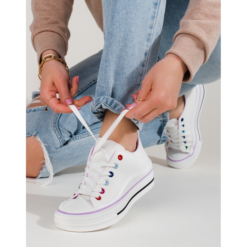 Naisten lenkkarit Shelovet valkoiset valkoinen 2