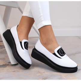 Naisten nahkakengät alustalla valkoinen Filippo DP4572 1